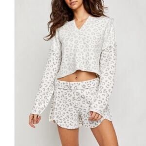 NWT! Free People Rain Check Animal Print PJ Set size Medium